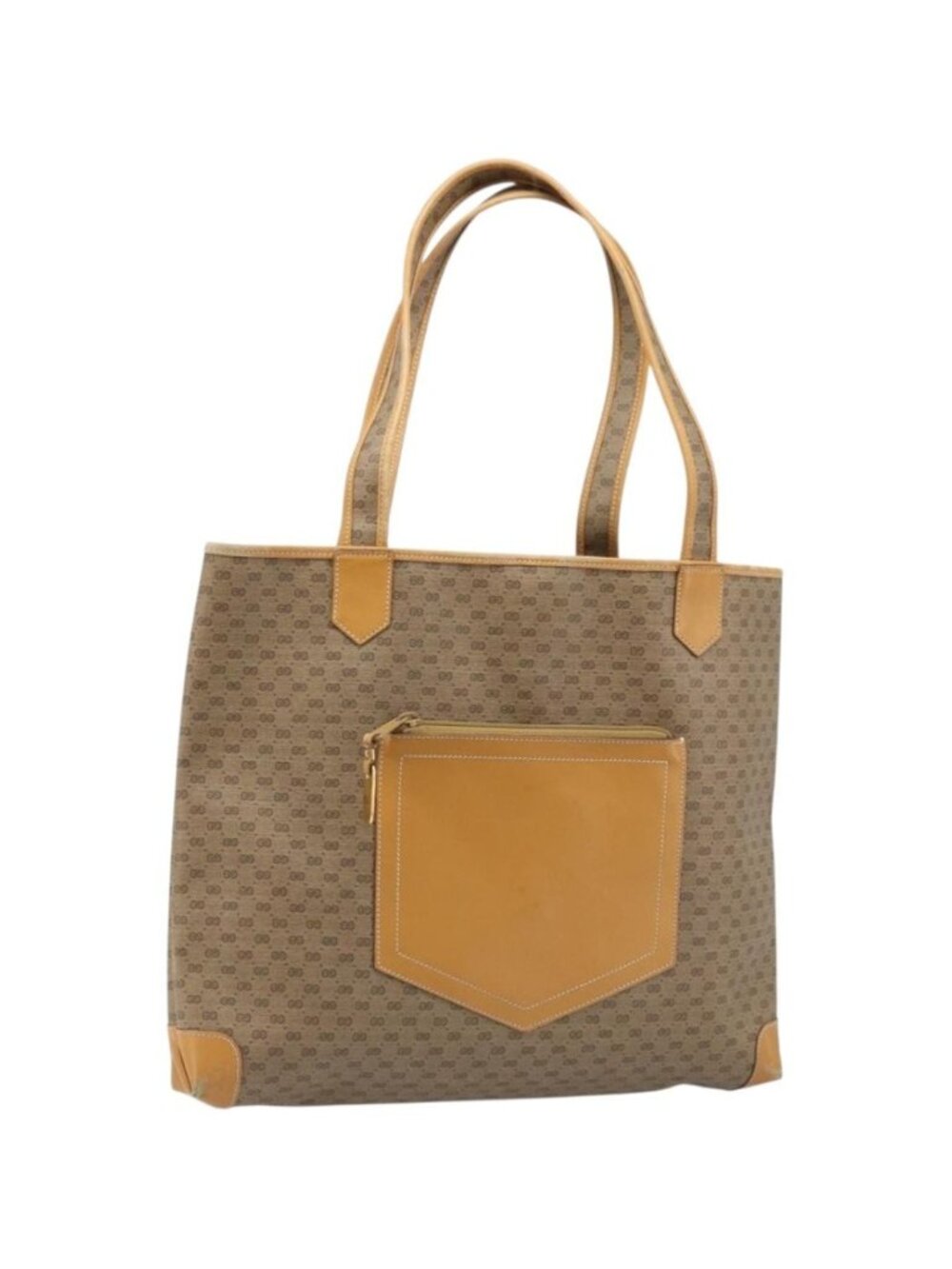 GUCCI Micro GG Supreme Tote Bag PVC Beige Gold 002 098 0057